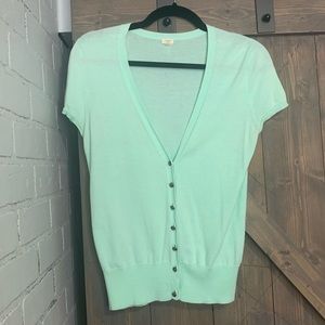 J. Crew cotton short sleeve summer cardigan XS